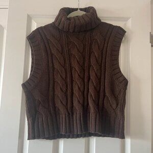 Brown turtle neck jumper